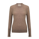 Lightweight Crew-Neck Jumper – Cappuccino – front view