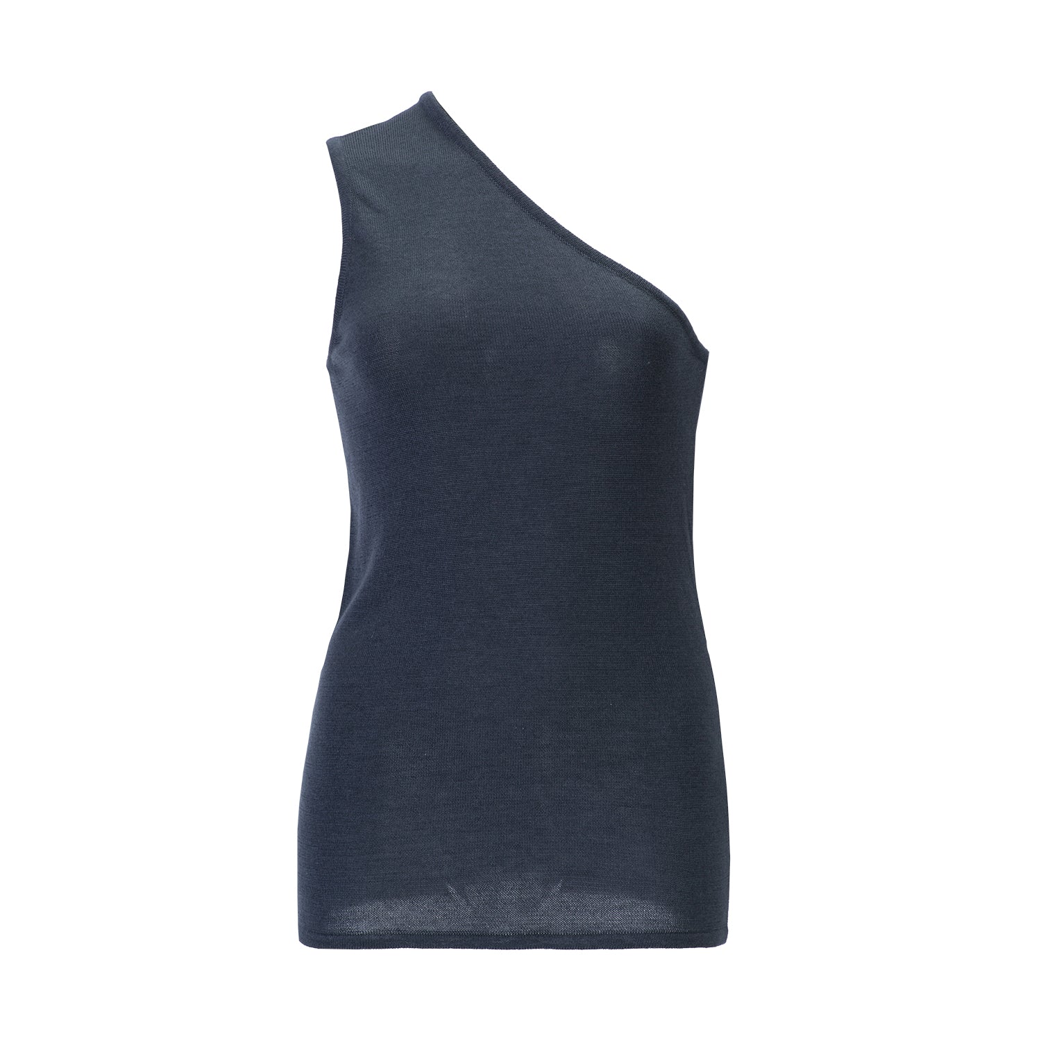 One-Shoulder Top – Charcoal – front view