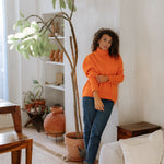 Roll-Neck Jumper – Hot Orange – view 4
