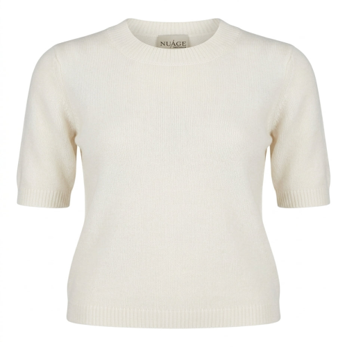 Nuage Cashmere T-shirt – Milk White