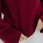 Wide-Sleeve Jumper – Burgundy – view 5
