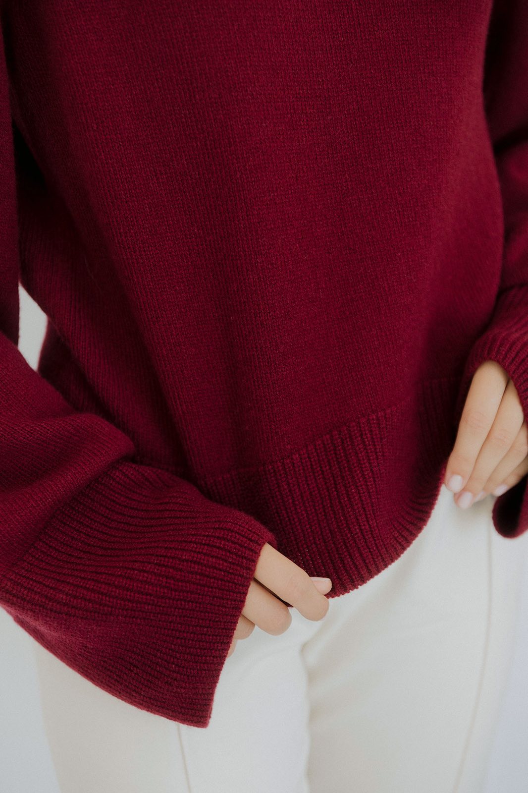Wide-Sleeve Jumper – Burgundy – view 5