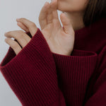 Wide-Sleeve Jumper – Burgundy – view 4