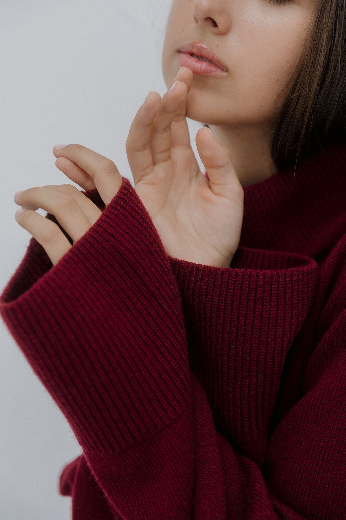 Wide-Sleeve Jumper – Burgundy – view 4