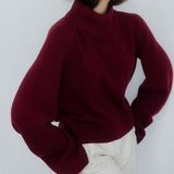 Wide-Sleeve Jumper – Burgundy – view 3
