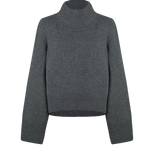 Wide-Sleeve Jumper – Grey – front view