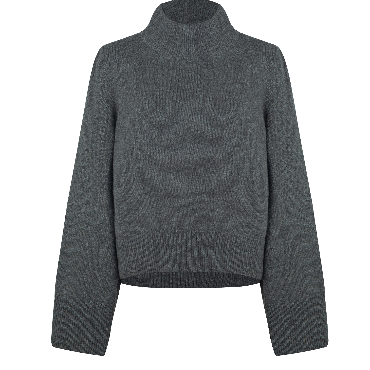 Wide-Sleeve Jumper – Grey – front view