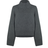 Wide-Sleeve Jumper – Grey – front view