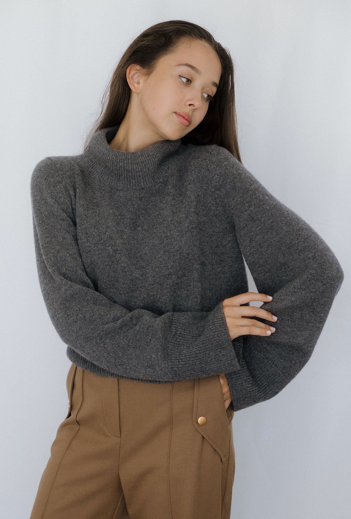 Wide-Sleeve Jumper – Grey – view 4