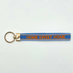HOME SWEET HOME Woven Embroidered Keychain by Parsley & Pepper — handwoven embroidered keychain, view 2