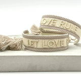 Parsley & Pepper LET LOVE RULE Statement Woven Bracelet – view 2