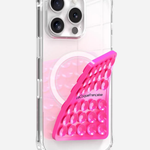 Pink Silicone Phone Grip soft touch smartphone holder accessory