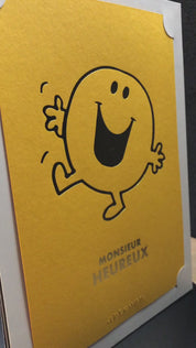 Arteonn Mr. Men & Little Miss Monsieur Heureux Art Print