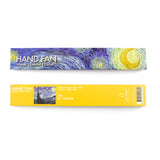 Van Gogh Hand Fan – The Starry Night — bamboo folding fan with printed fabric, view 3