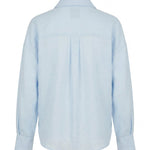 Oversized Linen Shirt – Sky Blue – view 2