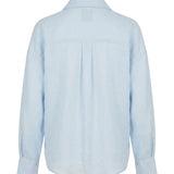 Oversized Linen Shirt – Sky Blue – view 2