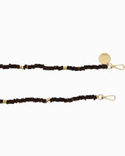Gaby Brown Wooden Pearls Phone Strap