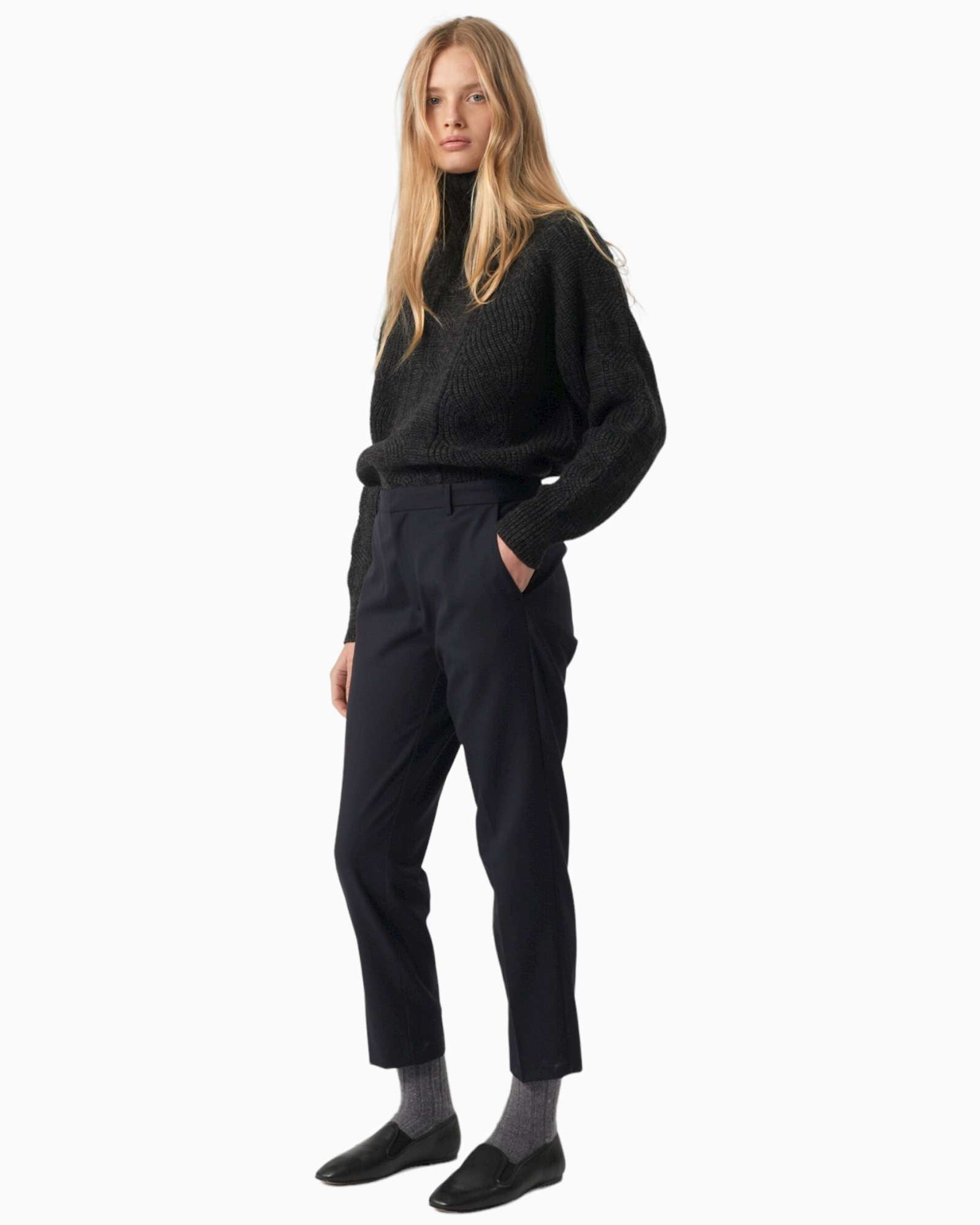  SOEUR-ADELE Classic Pants in Navy Blue