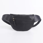 ARSAYO Original vegan fanny pack in black PU with buckle belt, another view