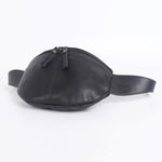 ARSAYO Original vegan fanny pack in black PU with buckle belt, another view