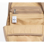 ARSAYO Mela backpack in beige AppleSkin with patented secure closure, another view