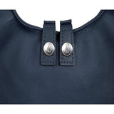 ARSAYO Mela backpack in storm blue AppleSkin with patented secure closure, another view