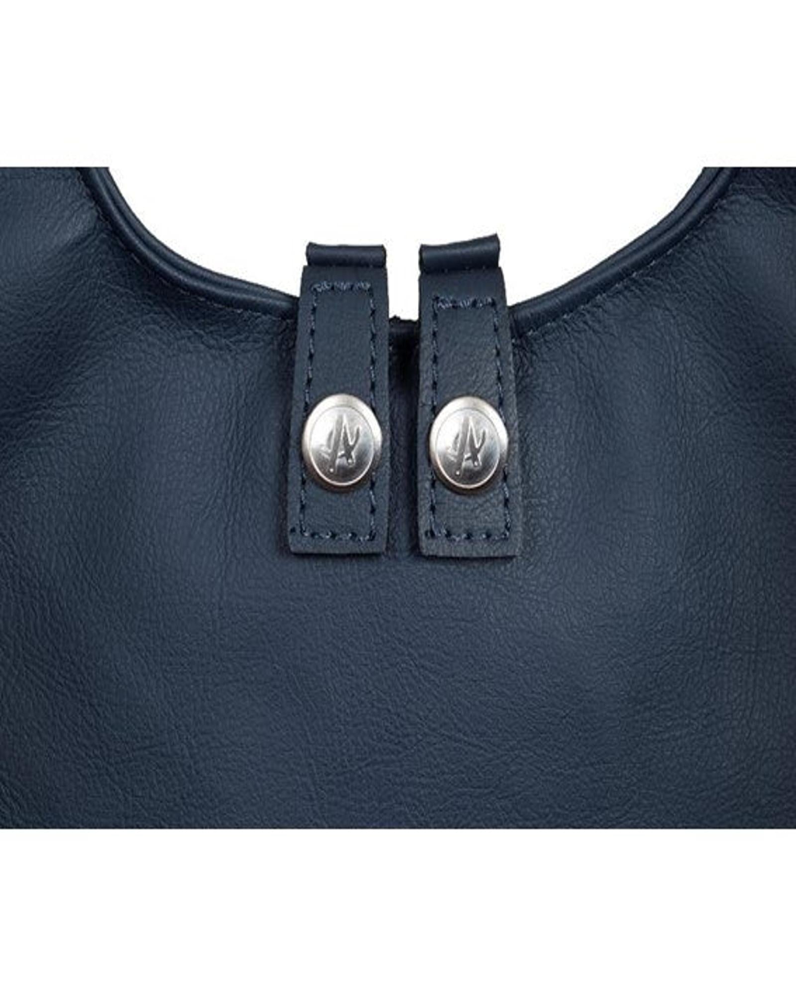 ARSAYO Mela backpack in storm blue AppleSkin with patented secure closure, another view