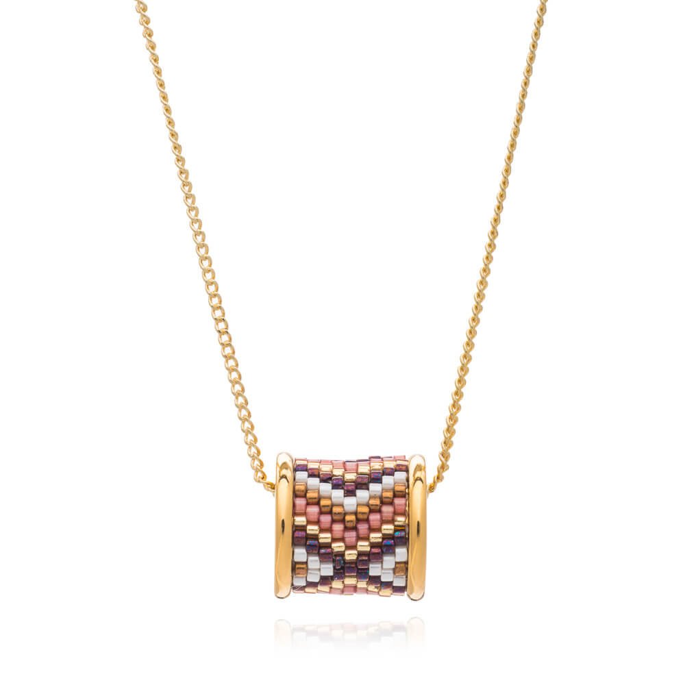 AZUNI - Aztec Acapulco Totem Barrel Necklace
