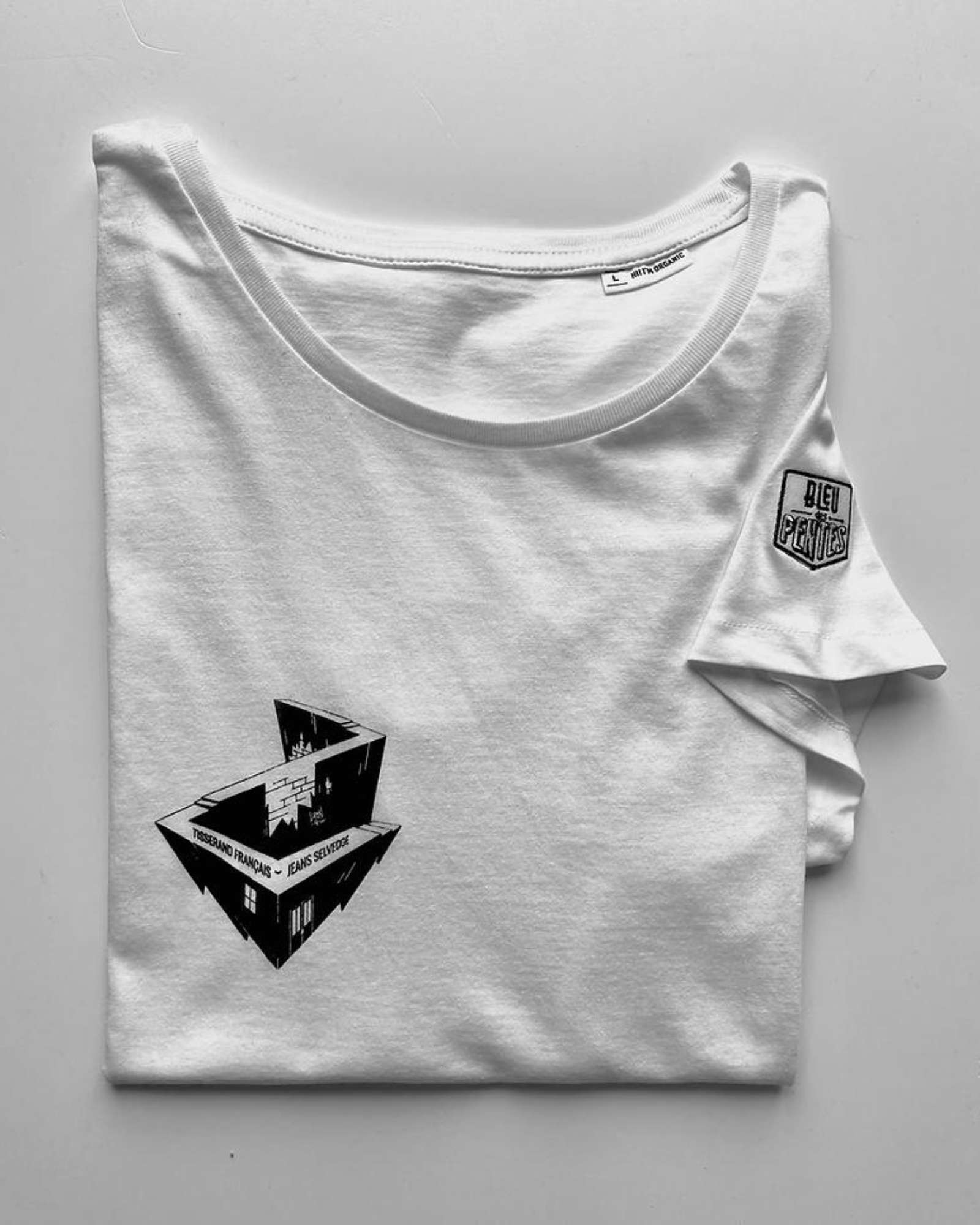 BLEU DES PENTES - Men's Organic Cotton T-shirt | White
