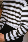 CREST -Details of Striped Long Sleeved T-Shirt for men 