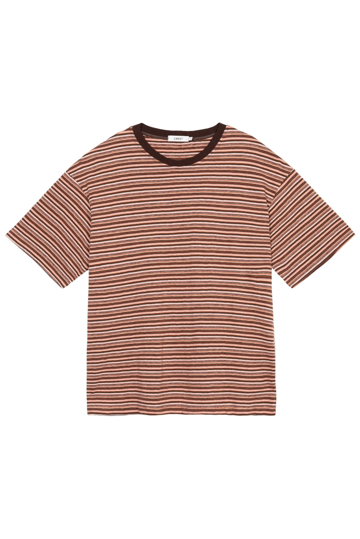 CREST - Comodo Striped T-Shirt | Brick