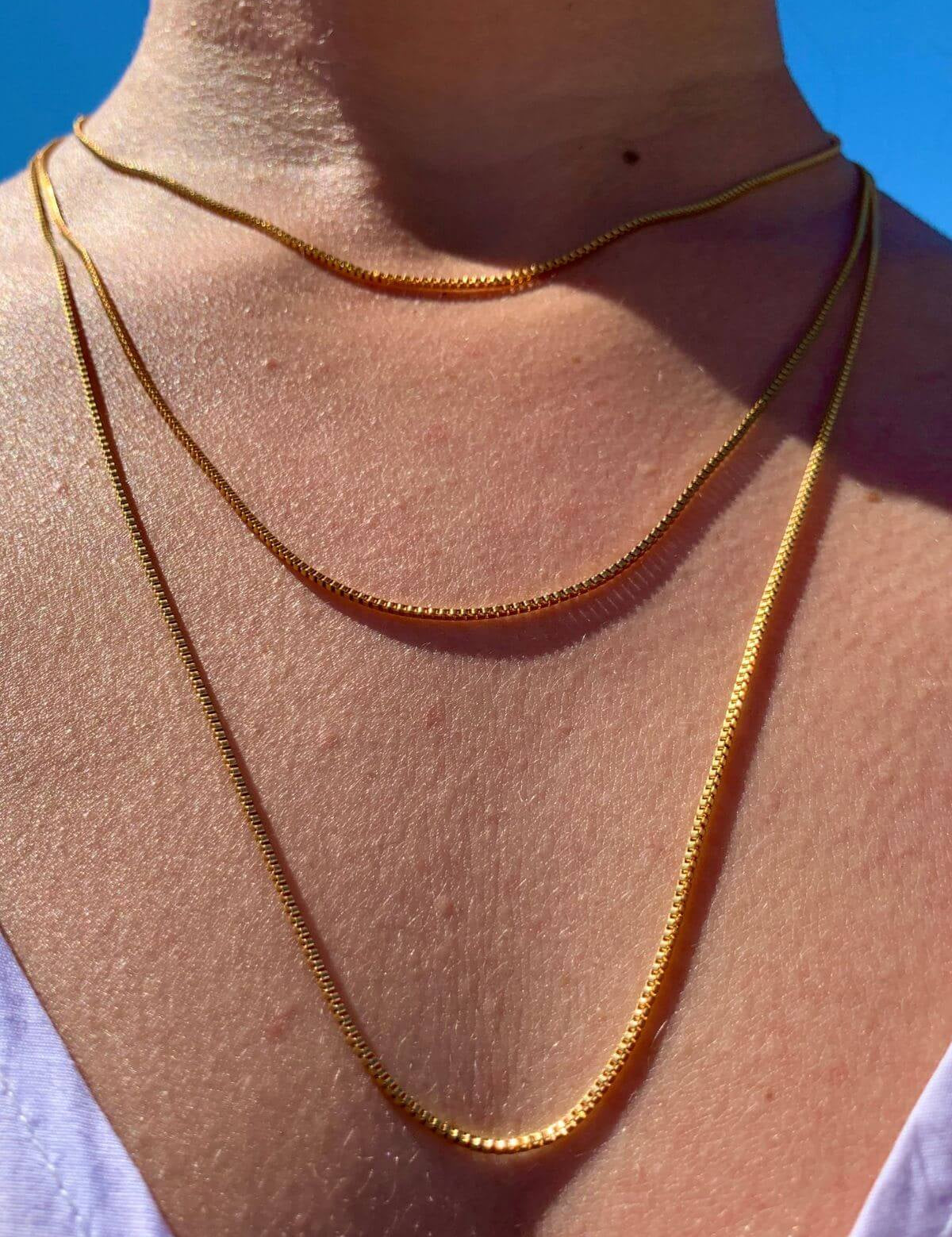 CRYSTAL HAZE - Box chain | gold plated