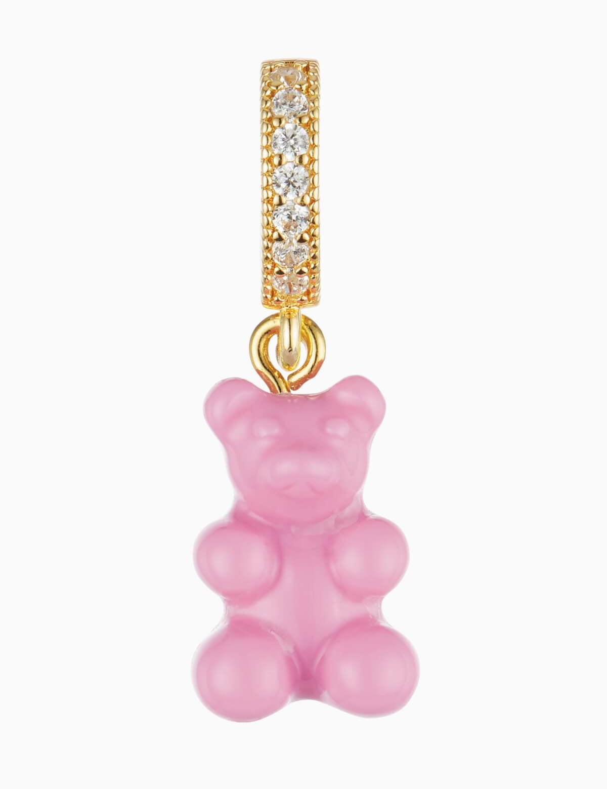 CRYSTAL HAZE - Pave Nostalgia Bear Pendant | Candy Pink