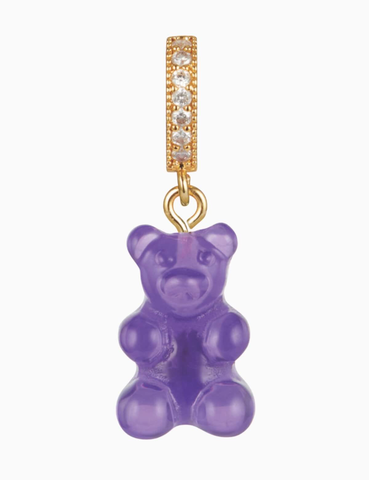 CRYSTAL HAZE - Pave Nostalgia Bear Pendant | Purple