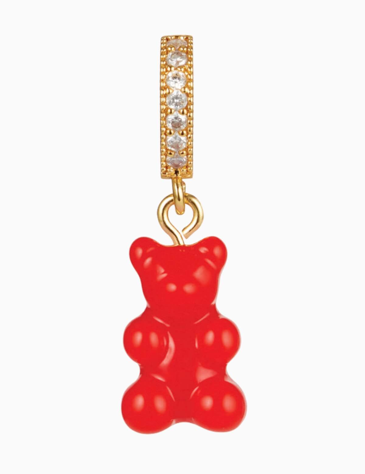 CRYSTAL HAZE - Pave Nostalgia Bear Pendant | Red