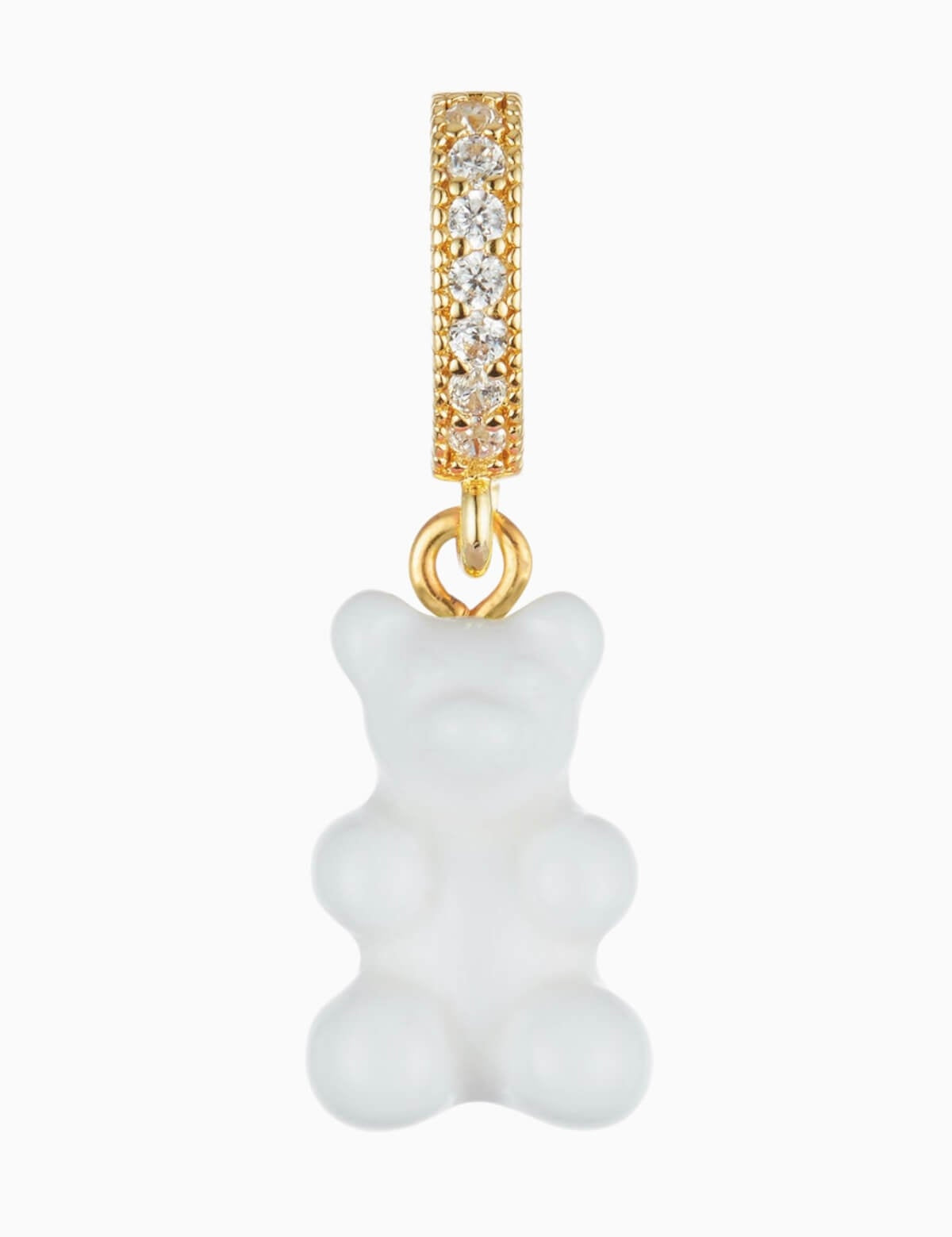 CRYSTAL HAZE - Pave Nostalgia Bear Pendant | White