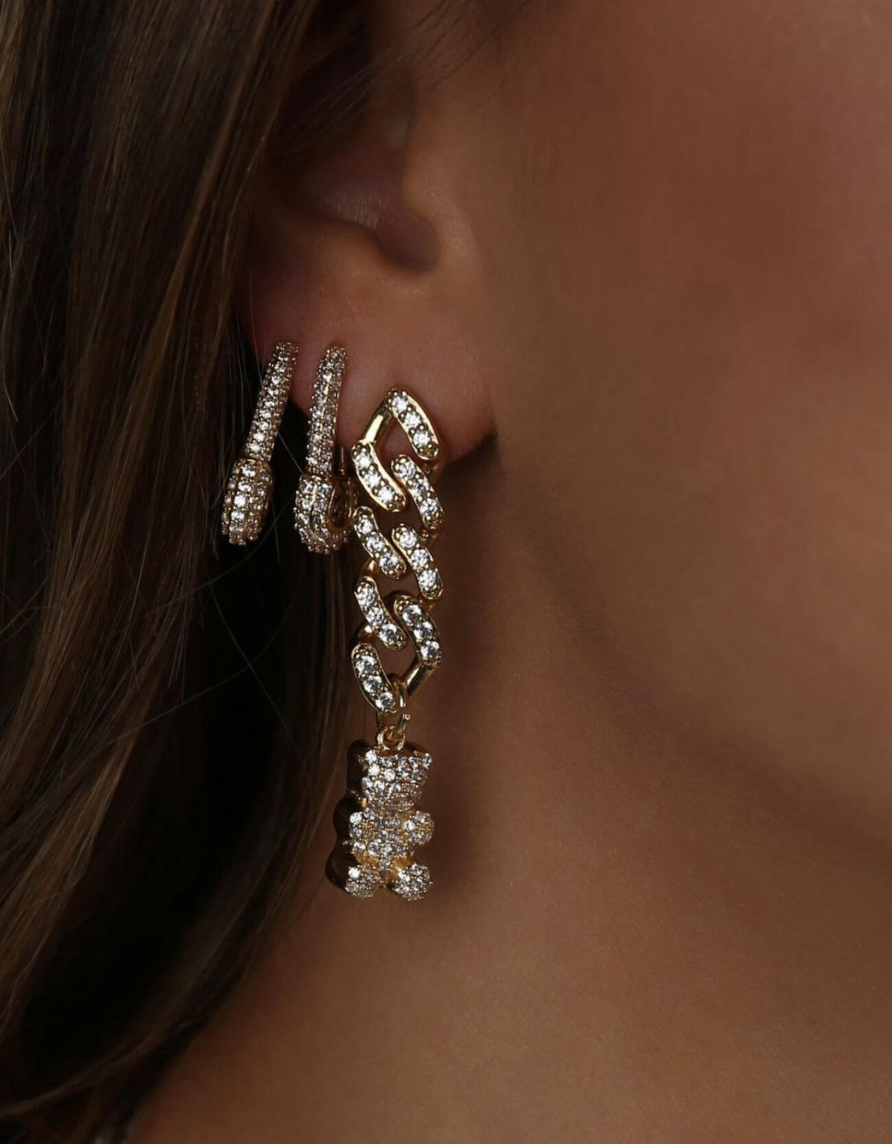 CRYSTAL HAZE - Pave Nostalgia Earring | Gold