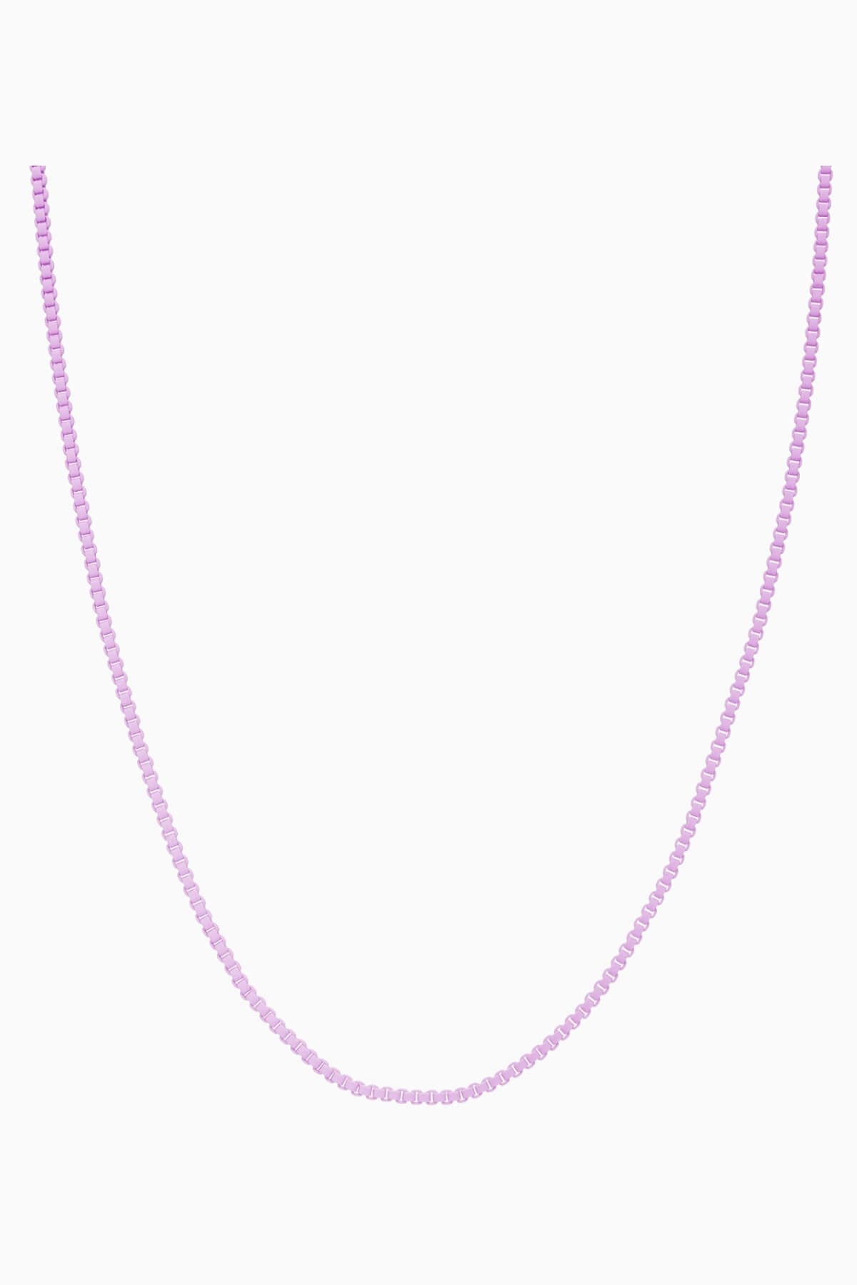 Crystal Haze Plastalina necklace in lavender enamel, close-up flat lay