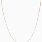 Crystal Haze Plastalina necklace in white enamel, flat lay on a white background
