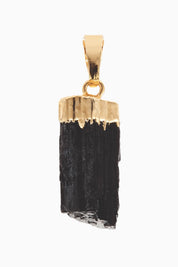 CRYSTAL HAZE - Tourmaline Pendant | Black