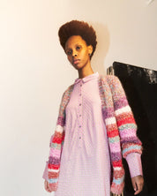 DAWN & DARE - Multi Stripe Cardigan | Dark Nude