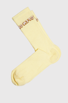 Chaton Gonflable iconic yellow cotton-blend socks OPEN