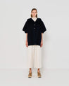EMIN + PAUL - Cashmere Cape with Hood | Navy Blue