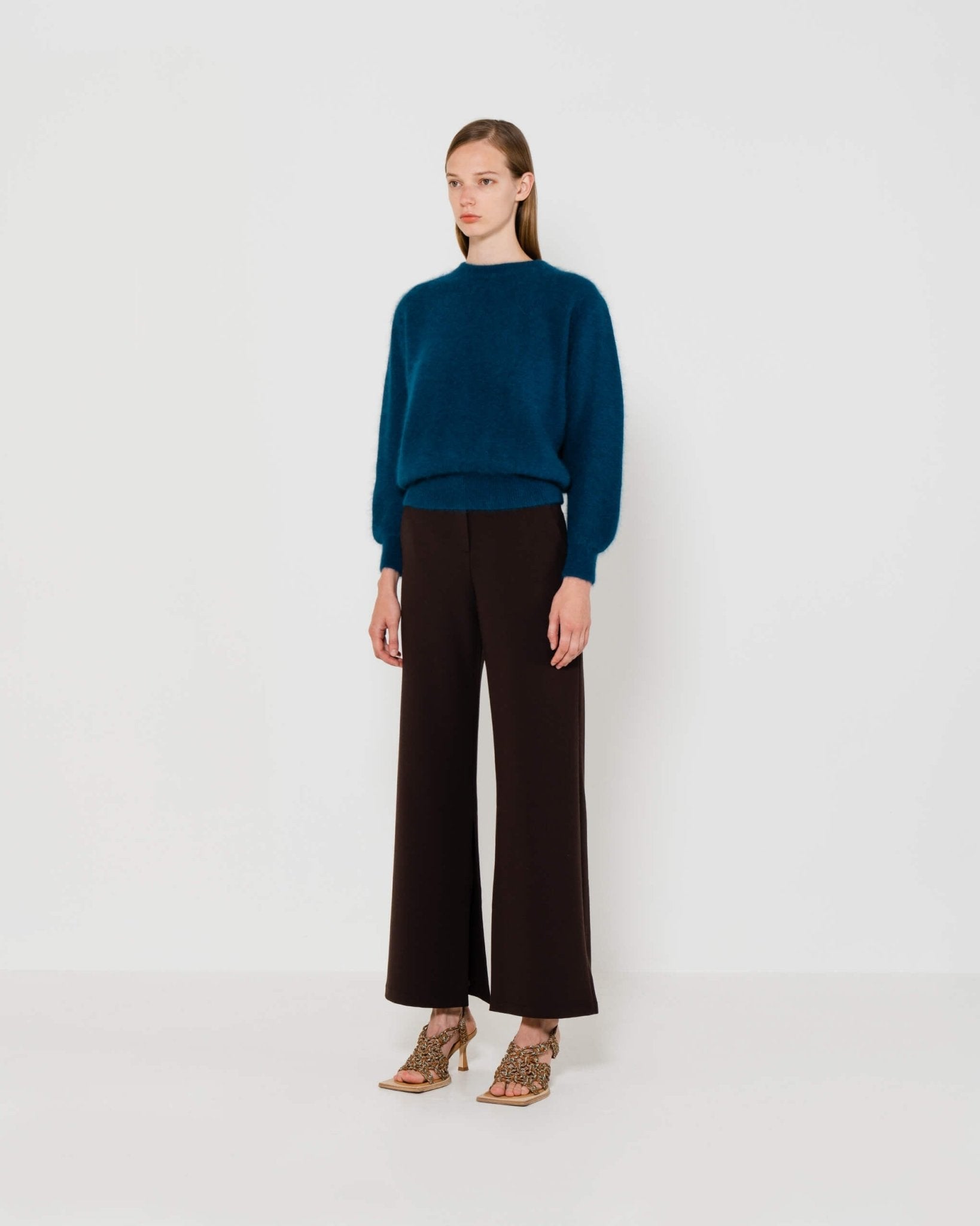 EMIN + PAUL - Fluffy Angora Jumper | Teal
