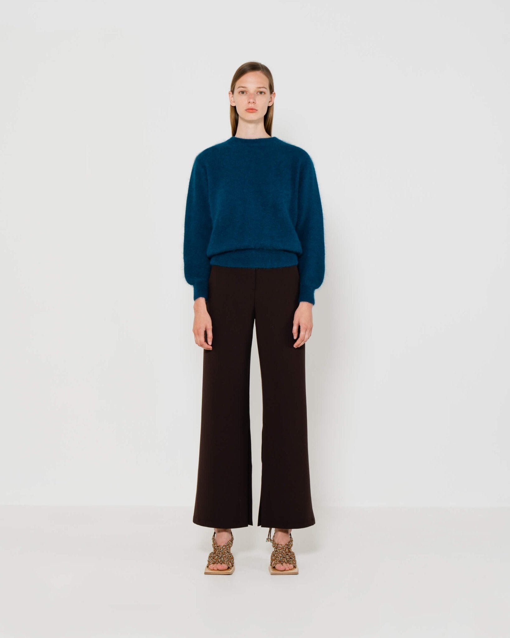 EMIN + PAUL - Fluffy Angora Jumper | Teal