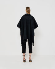 EMIN + PAUL - Fringe Wool Poncho | Black