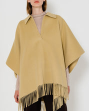 EMIN + PAUL - Fringe Wool Poncho | Camel