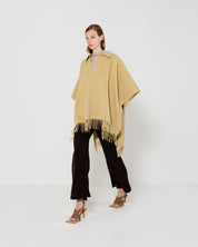 EMIN + PAUL - Fringe Wool Poncho | Camel
