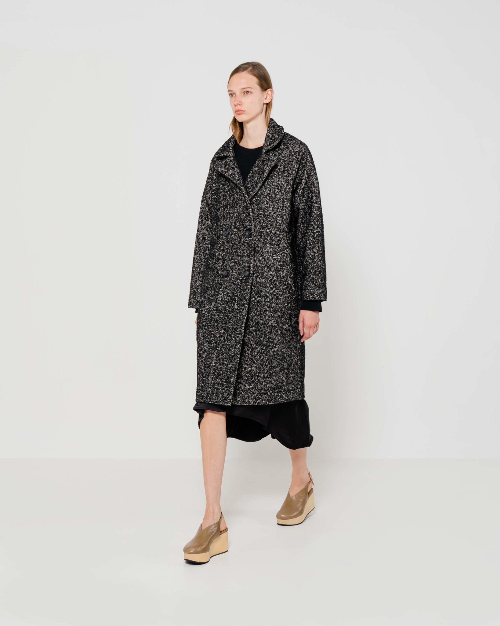 EMIN + PAUL - Textured Wool Coat | Grey