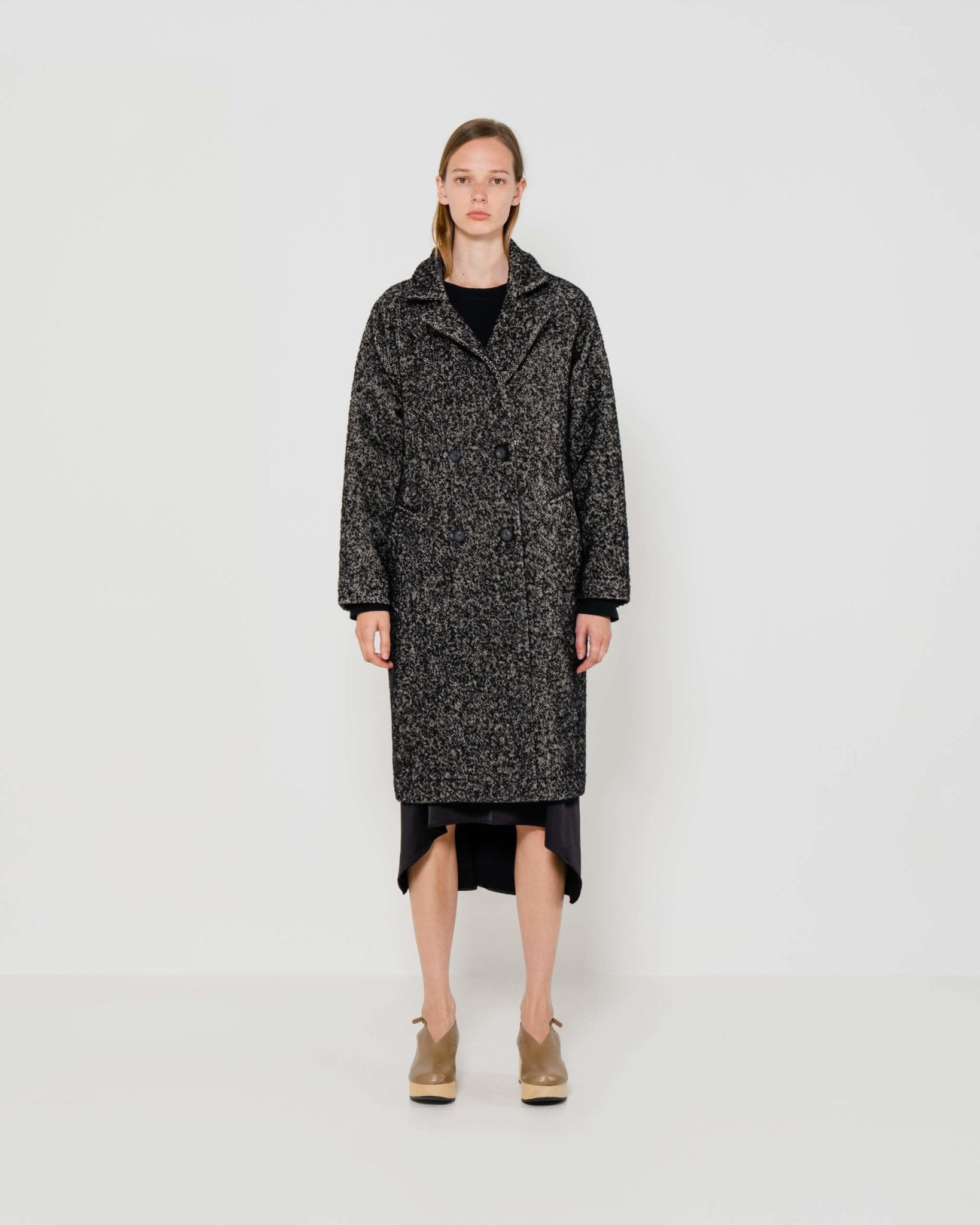 EMIN + PAUL - Textured Wool Coat | Grey